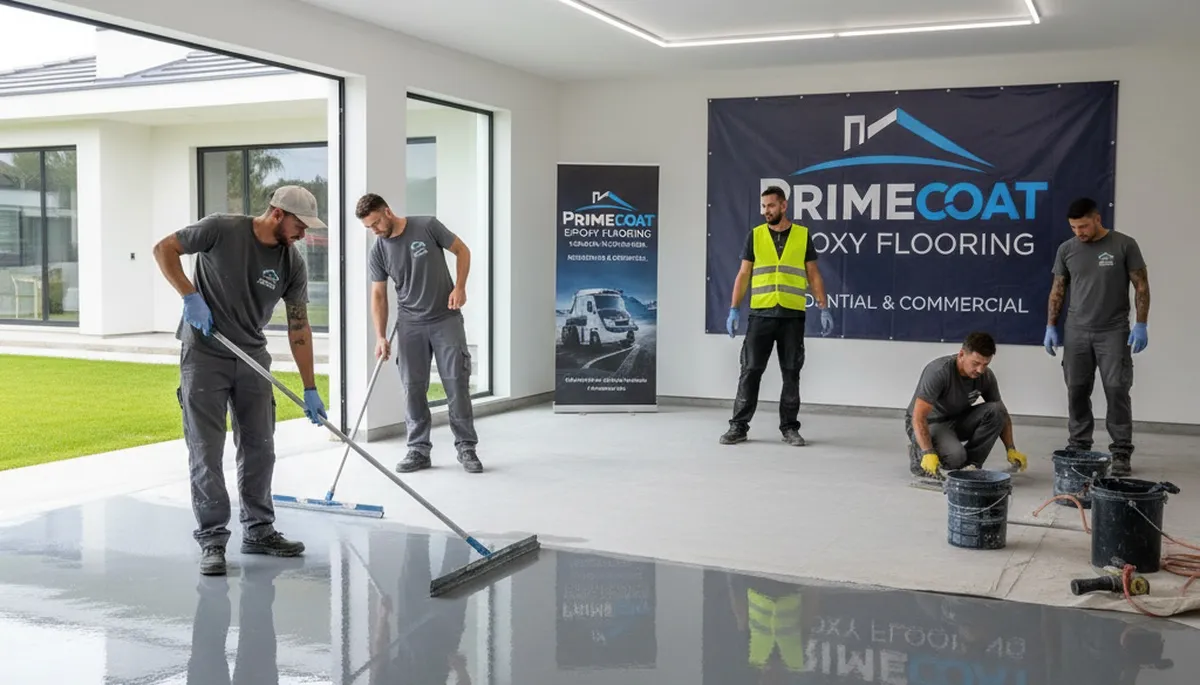 Professional epoxy floor coating in Raleigh NC garage by trusted painting contractors