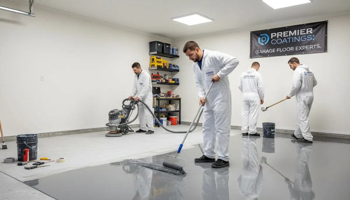 Durable epoxy garage floor coating by professional painters in Raleigh, NC