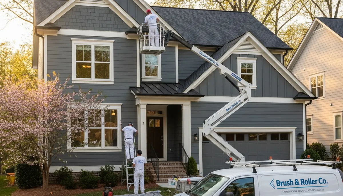 House painting contractors in Raleigh, NC providing professional interior and exterior painting services