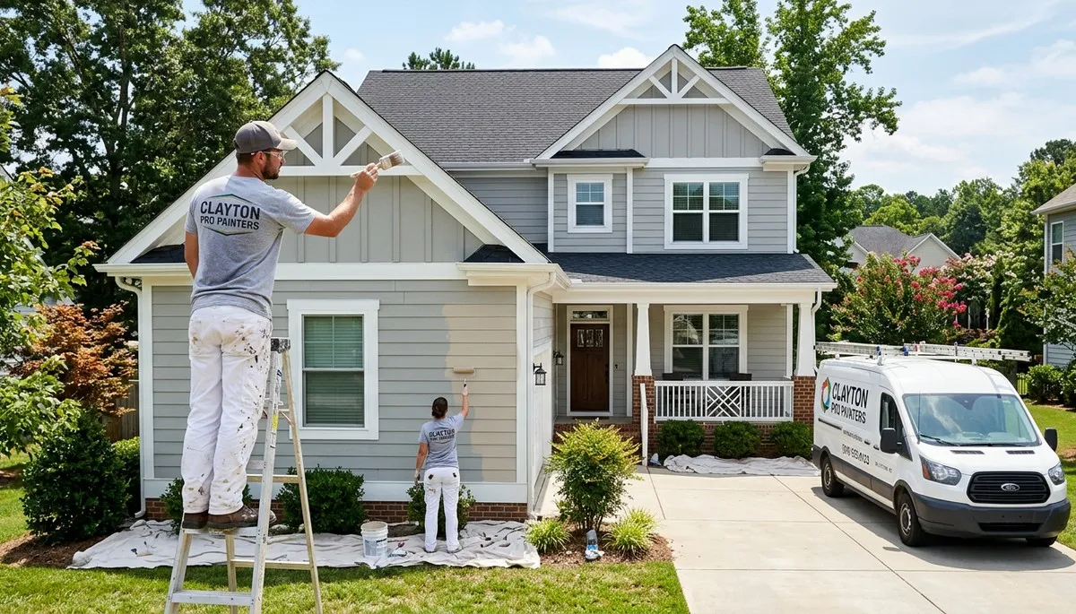 Professional house painters improving home exterior finish in Raleigh NC